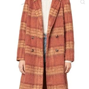 Cupcakes & Cashmere plaid long coat